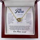 Colar Coração para Filha - Banhado Ouro 18k